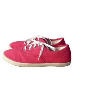 Faded Glory Pink White Sneakers Shoes Size Women's 5 LACE‎ UP